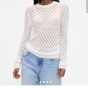 Off white pointelle sweater
